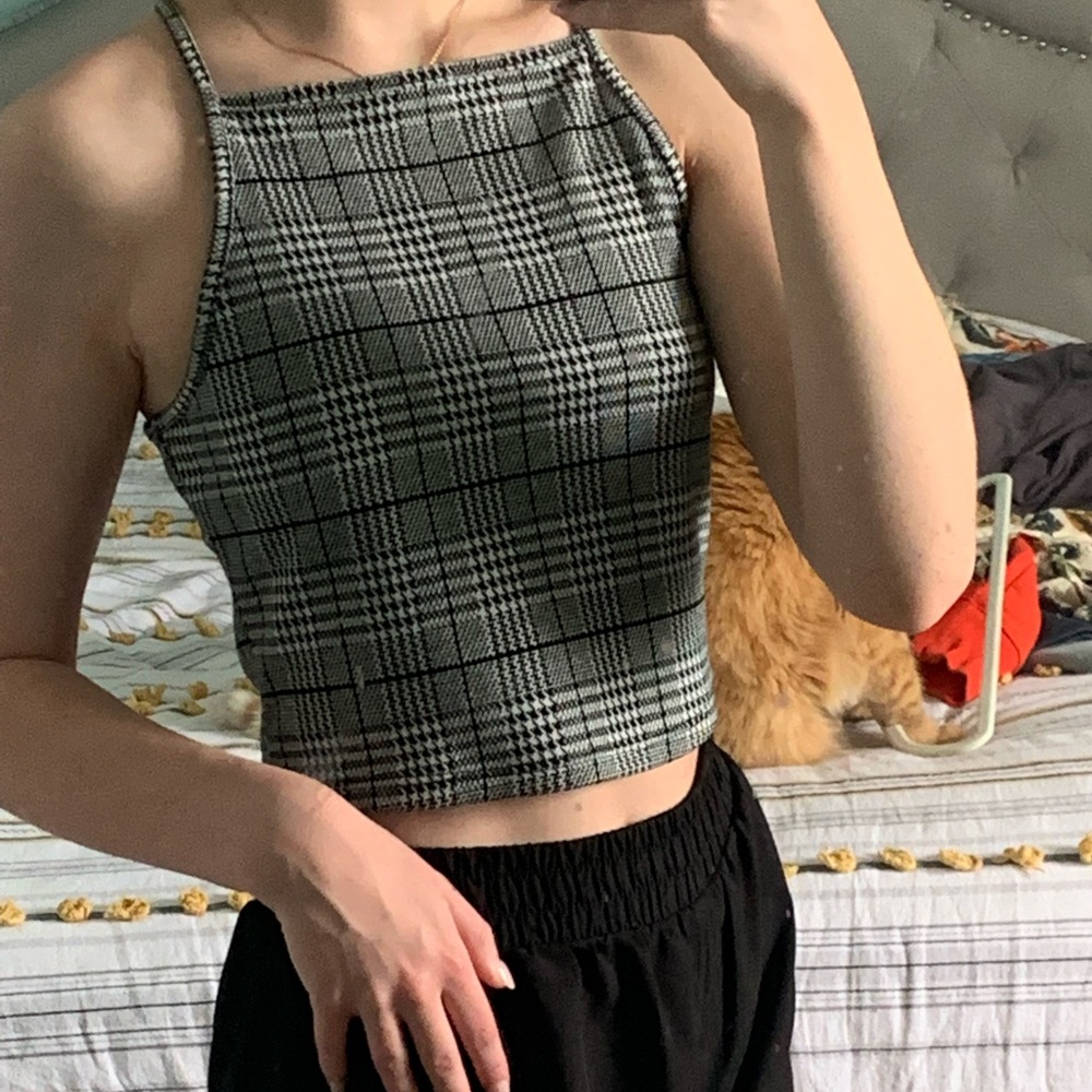 Size small H&M plaid crop top